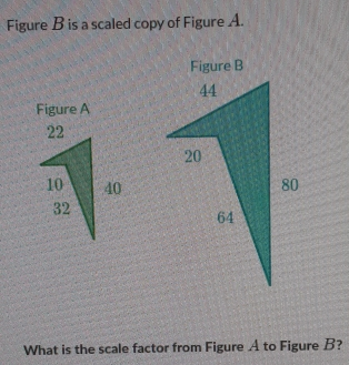 Figure B Is A Scaled Copy Of Figure A. What Is The Scale Factor From ...