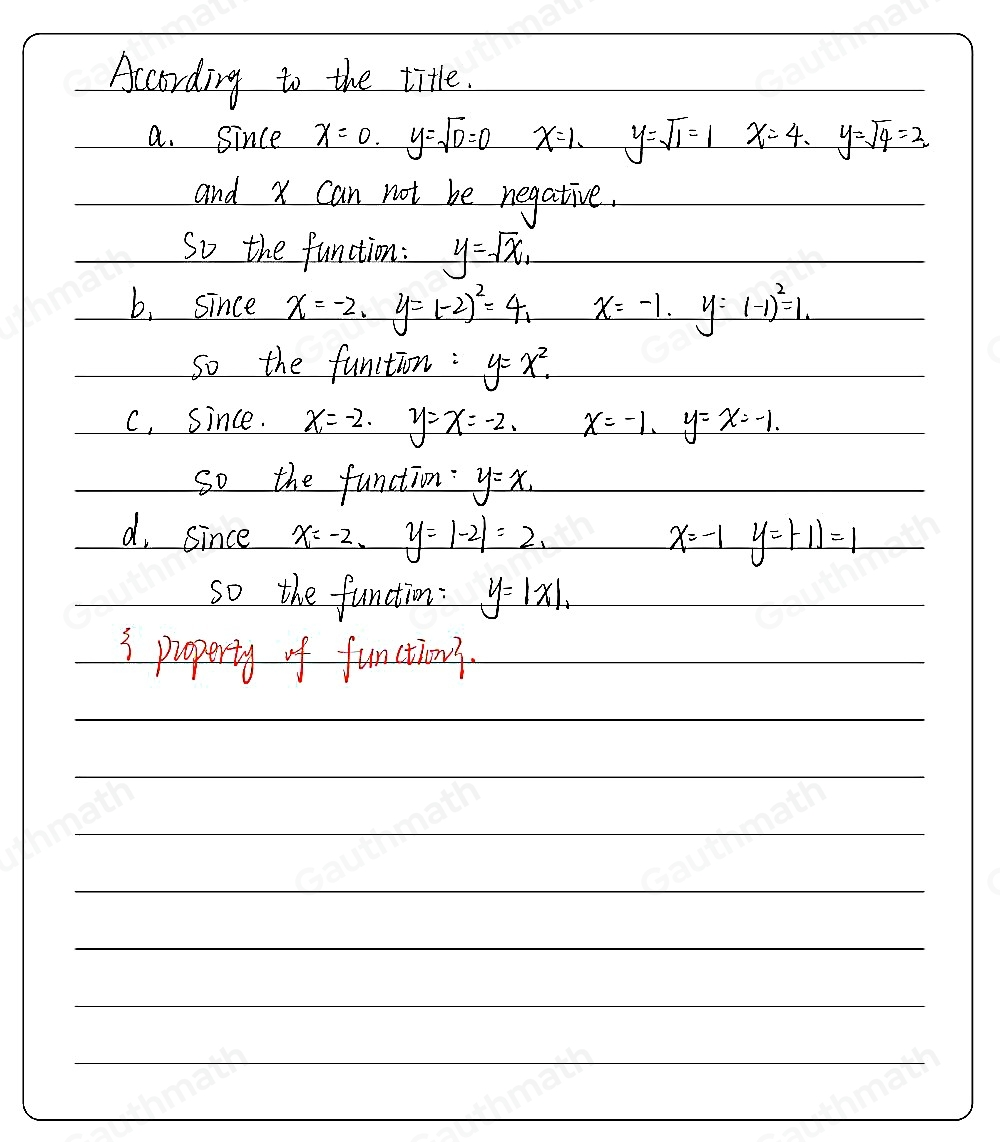 match-each-table-with-its-equation-y-x-a-y-square-root-of-x-y-x2-y