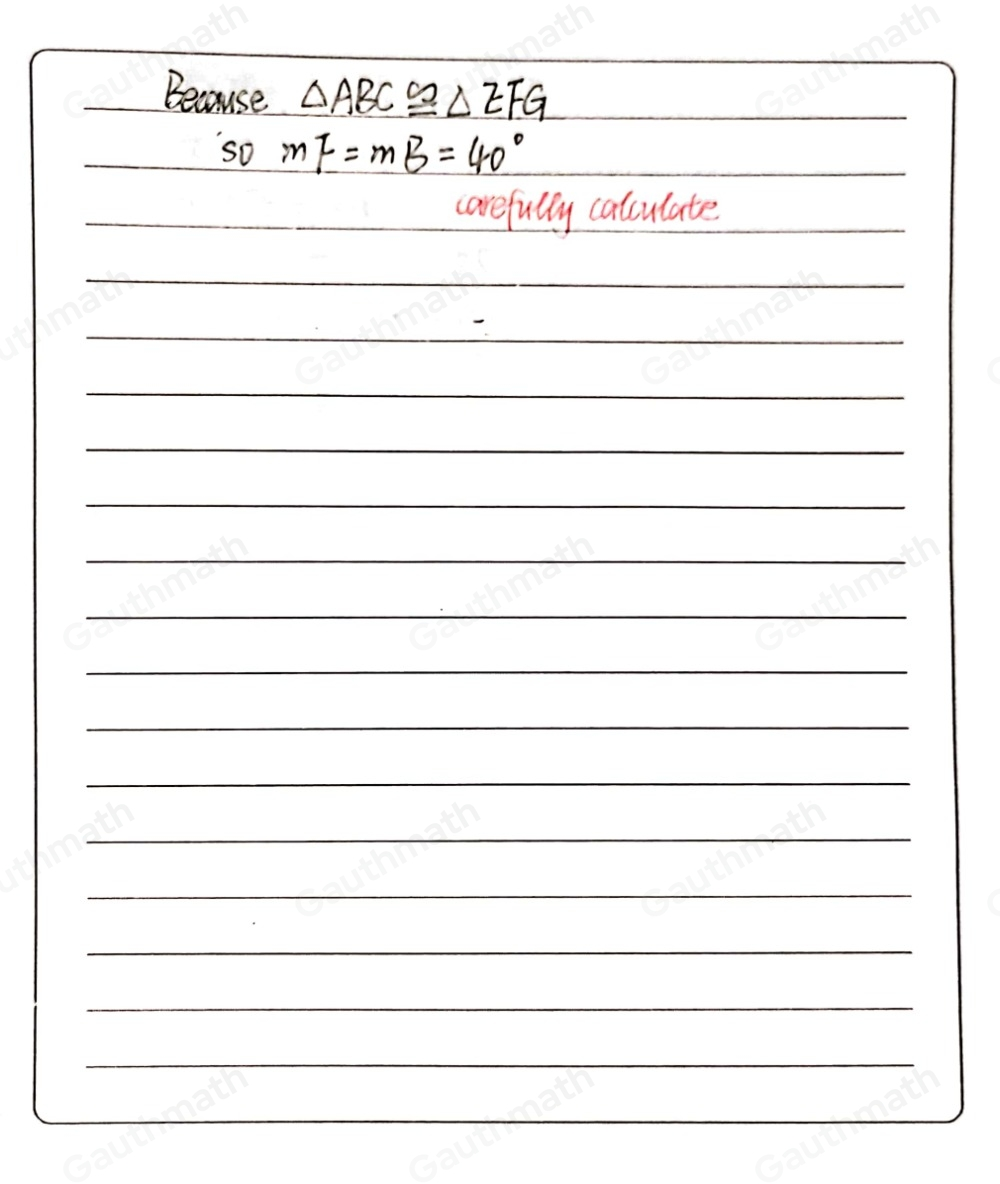 Select the correct answer. The triangles in the diagram are congruent