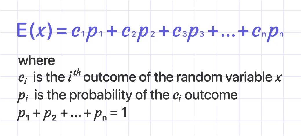 Expected value for a random variable X